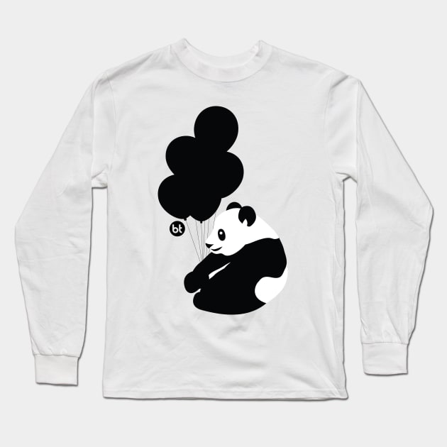 Balloon Panda Long Sleeve T-Shirt by MyTietzAreUpHere